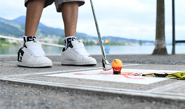 Urban Golf Spiel in Lachen SZ
